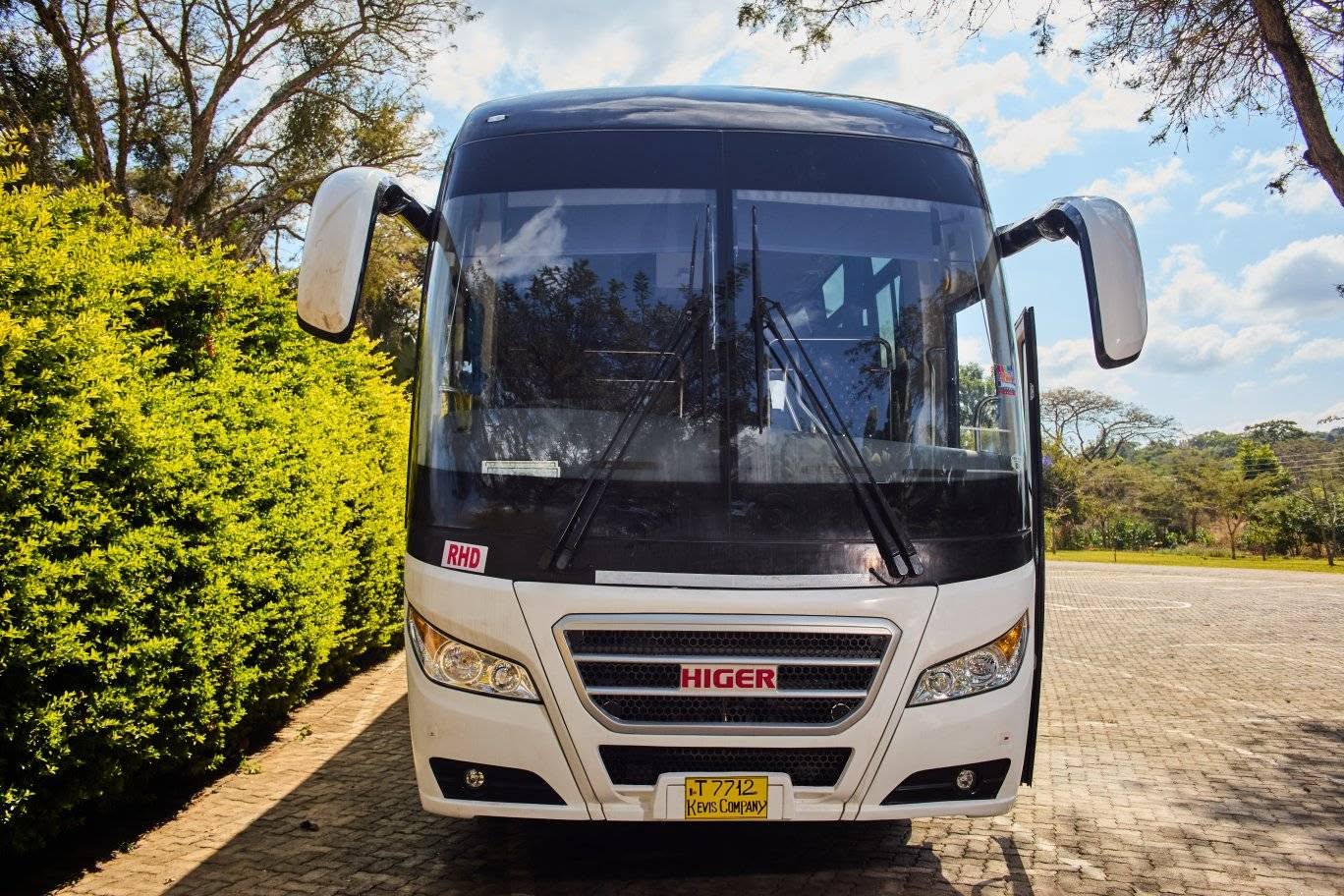Blue Allium Tours Bus Front View