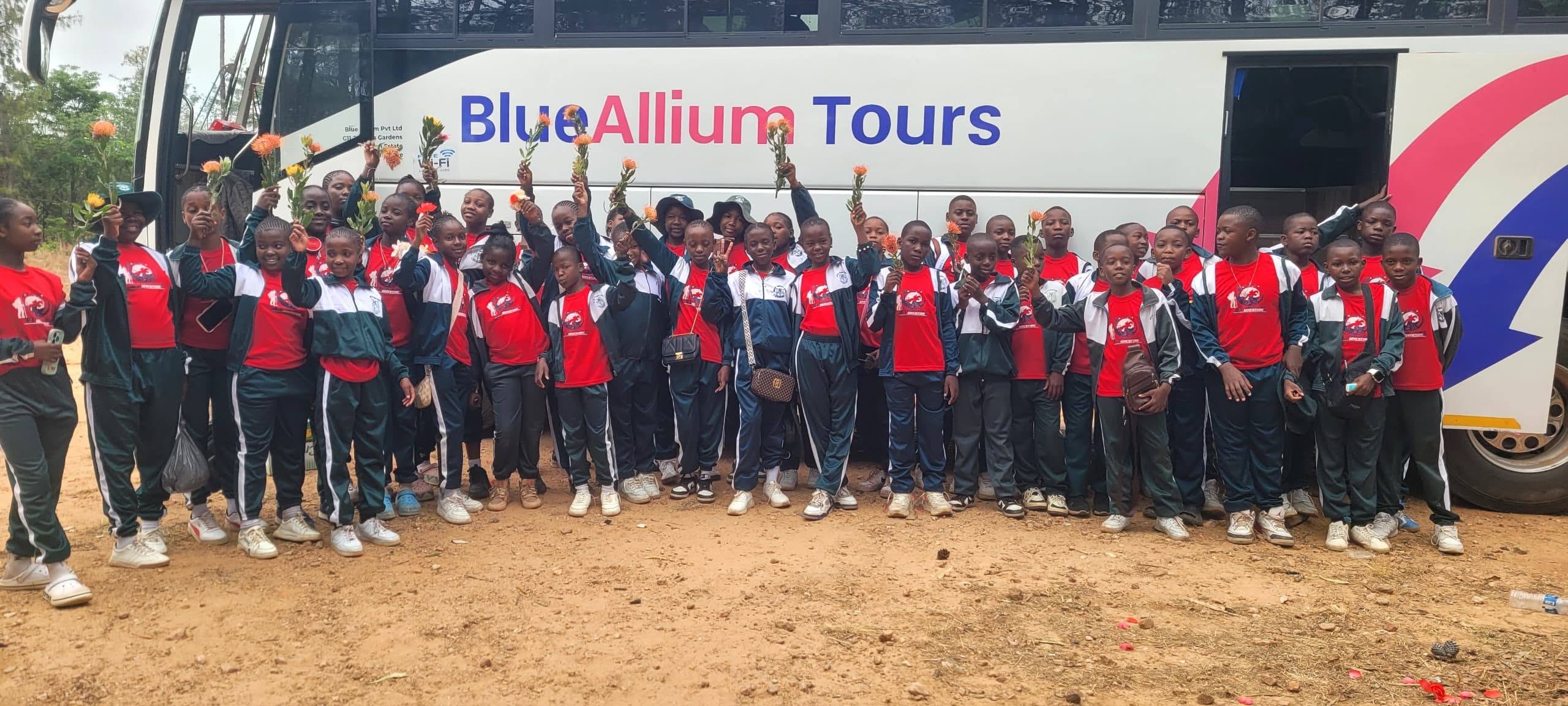 School Group with Blue Allium Tours